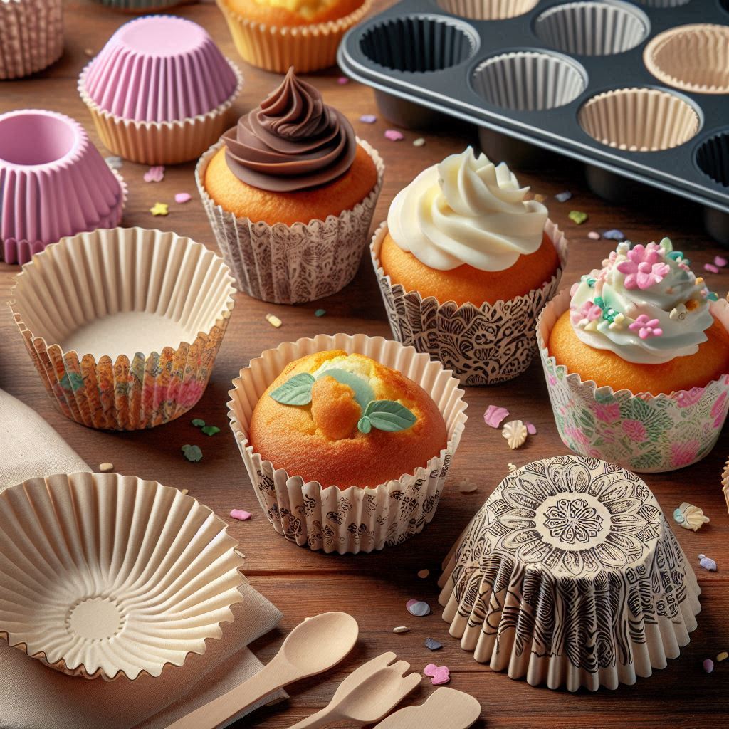 HARFINGTON Papier-Backförmchen, 170 Ml, Braun, Kariert – 50 Stück, Ofenfest Bis 220°C, Für Muffins & Cupcakes