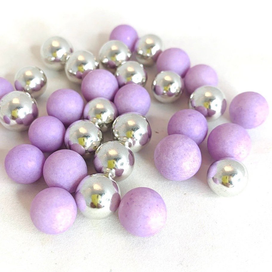Zuckerperlen 10mm, Mix „Violett“ 80g