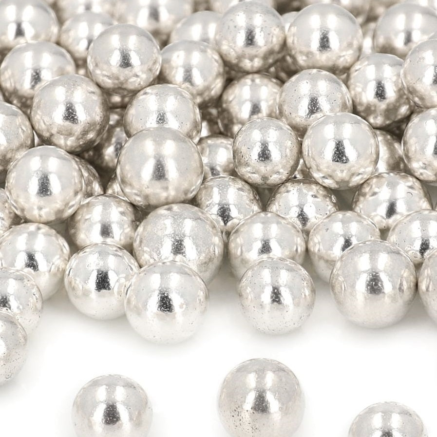 Zuckerperlen 10mm 80g silber