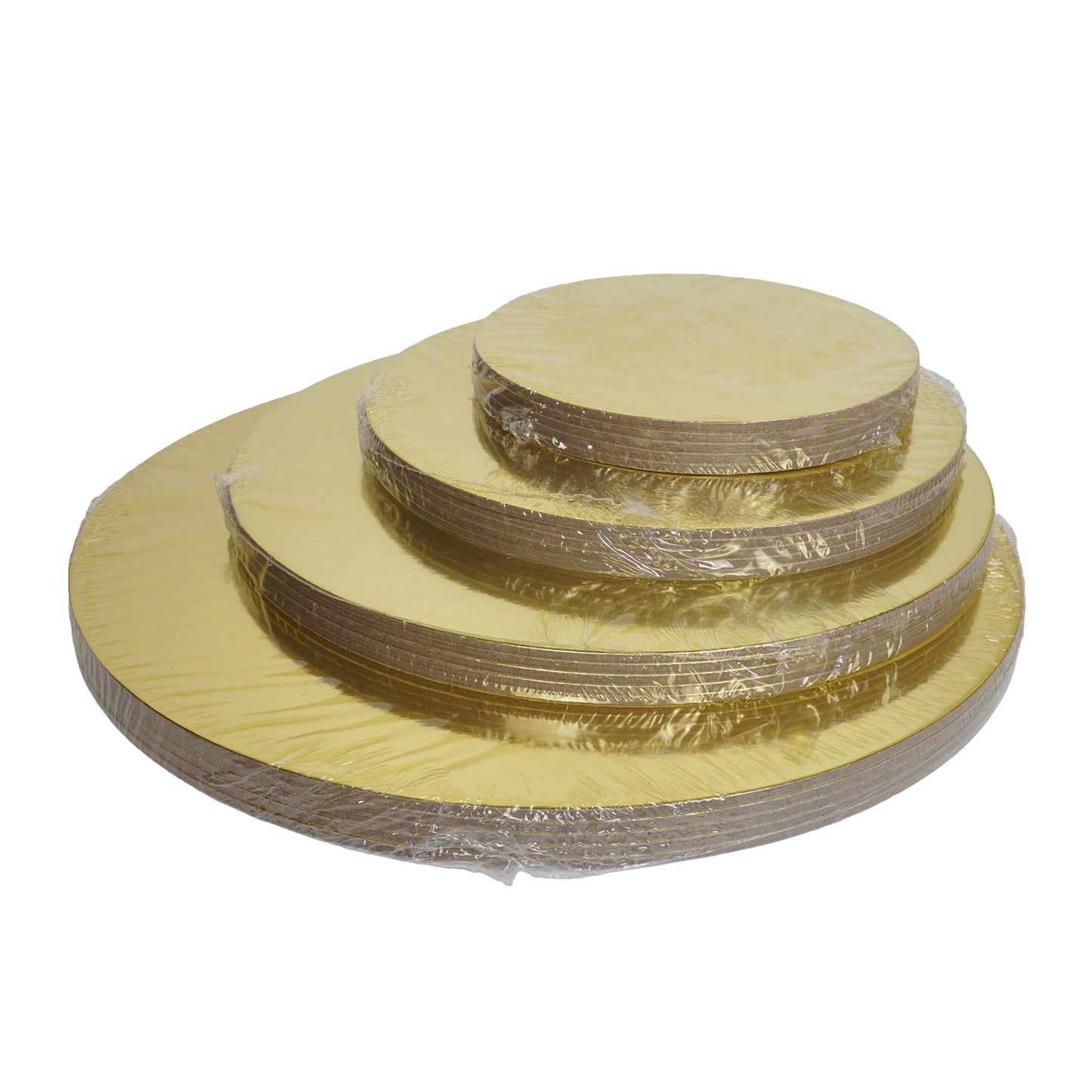 Cakecard Gold 20cm 3mm Stärke 5er Set - offener Rand