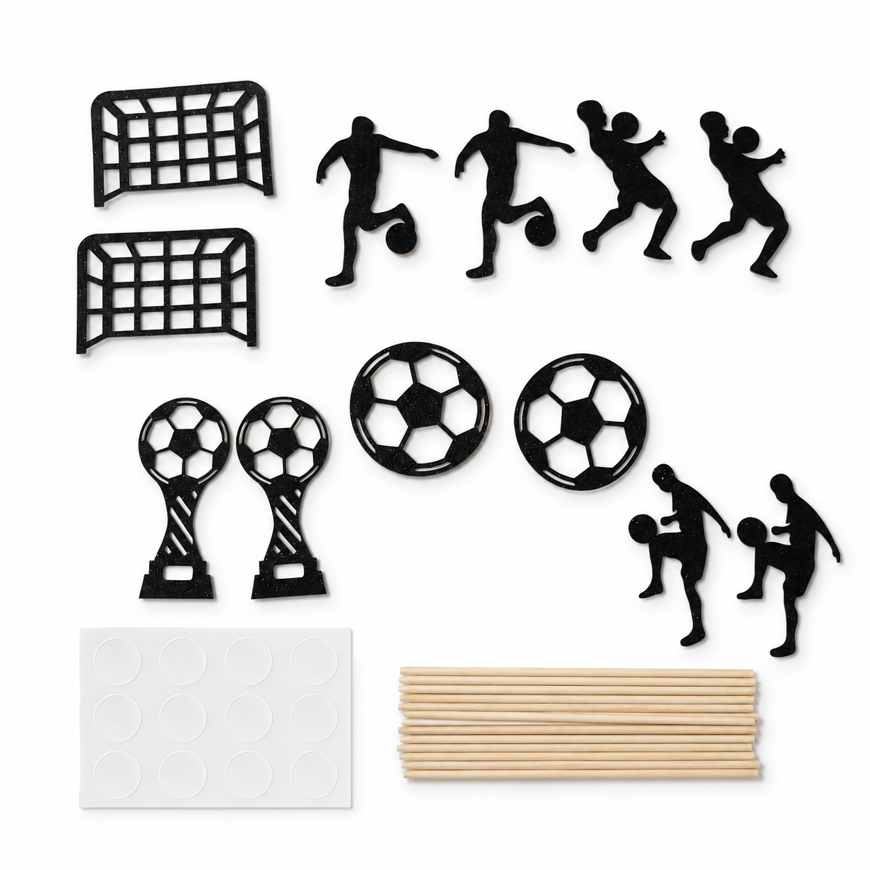 12 Fußball Motive als Muffinstecker (Papier)
