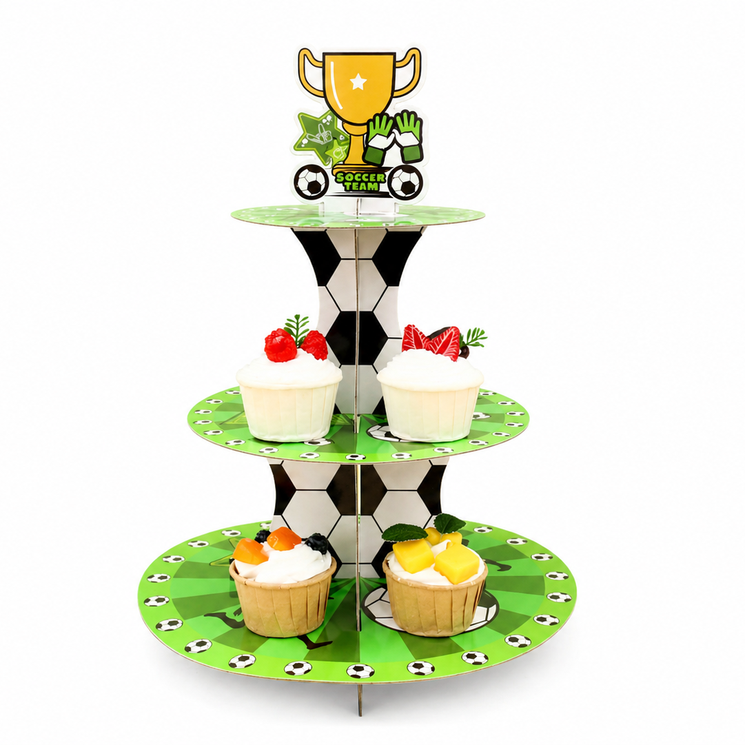 Muffinständer / Etagere für Cupcakes Thema Fußball Pokal
