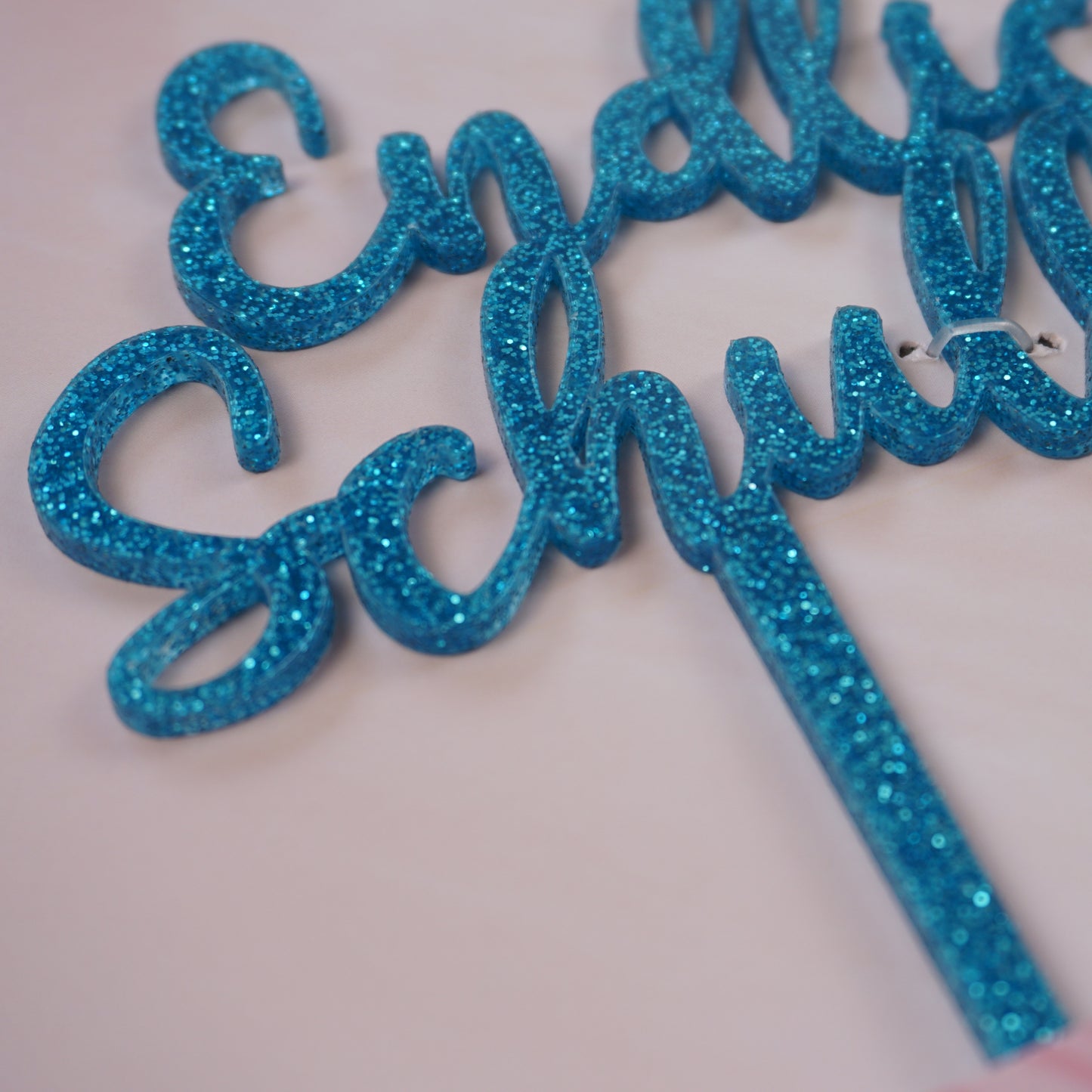 Endlich Schulkind blau glitzer