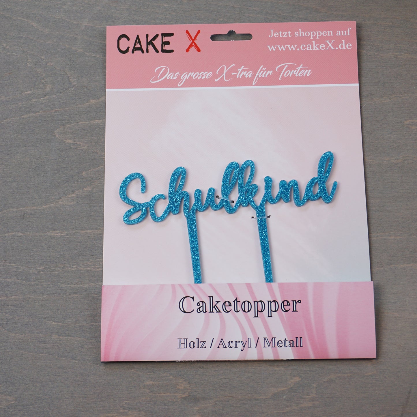 Schulkind blau glitzer