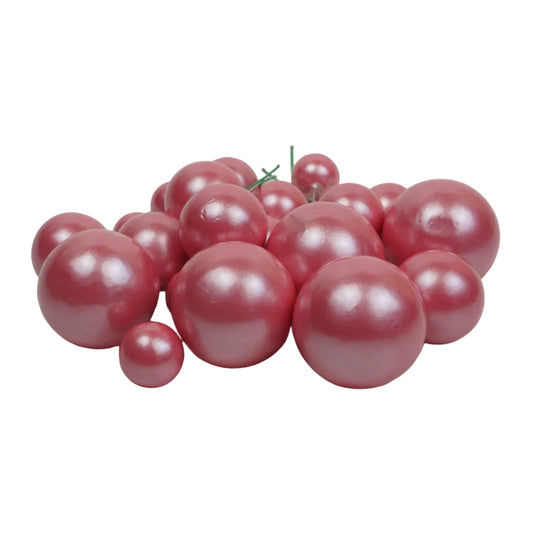 Deko Kugeln Set schwarz pink ( 20 Stück ) /2