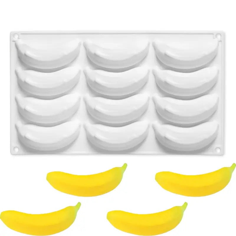 Silikonform Banane 12er im Cedric Grolet Style