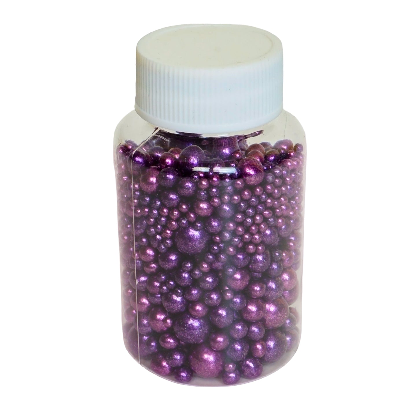 Zuckerperlen, metallic violett, 3,4,5,7,10mm 100g