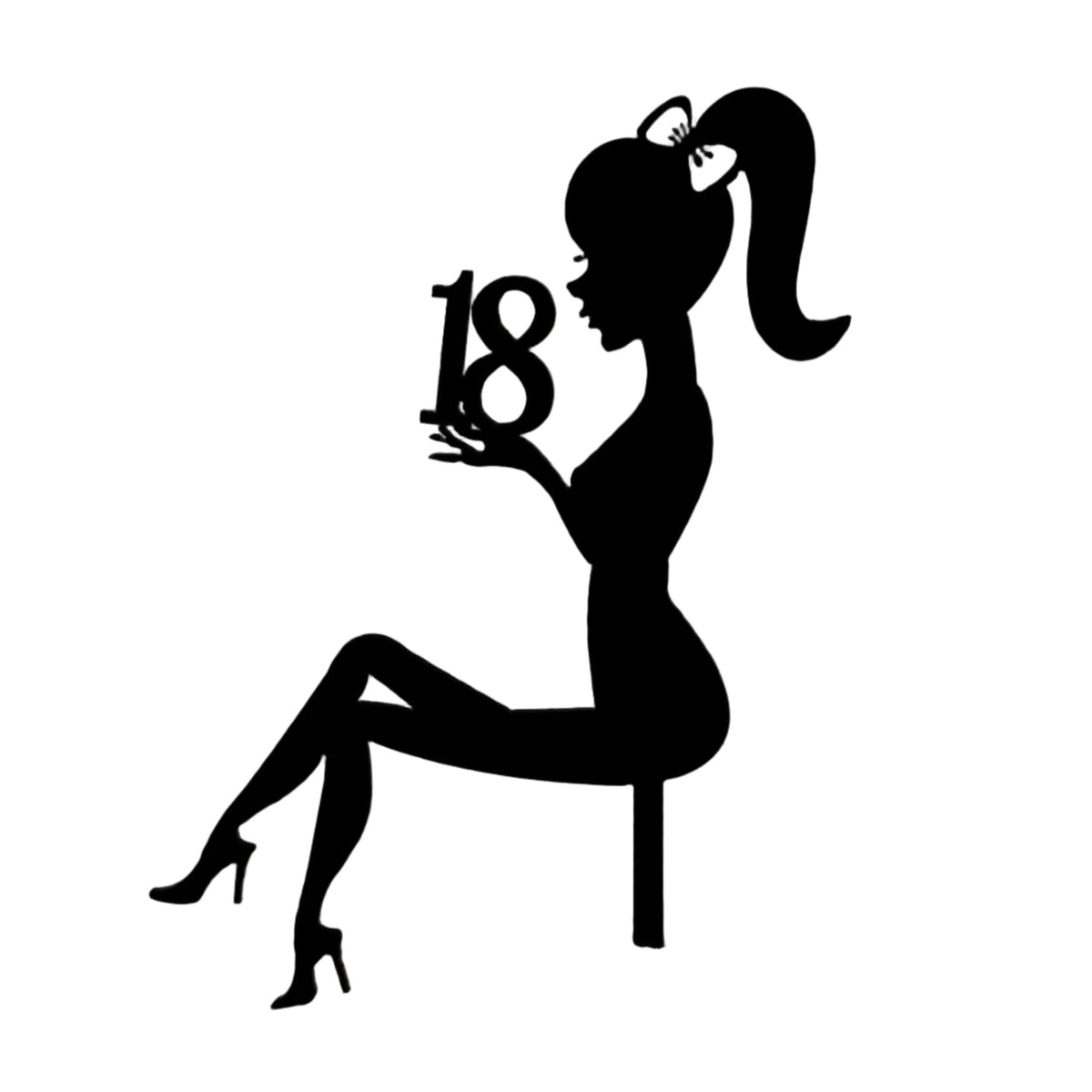 Sitzende Frau mit 18