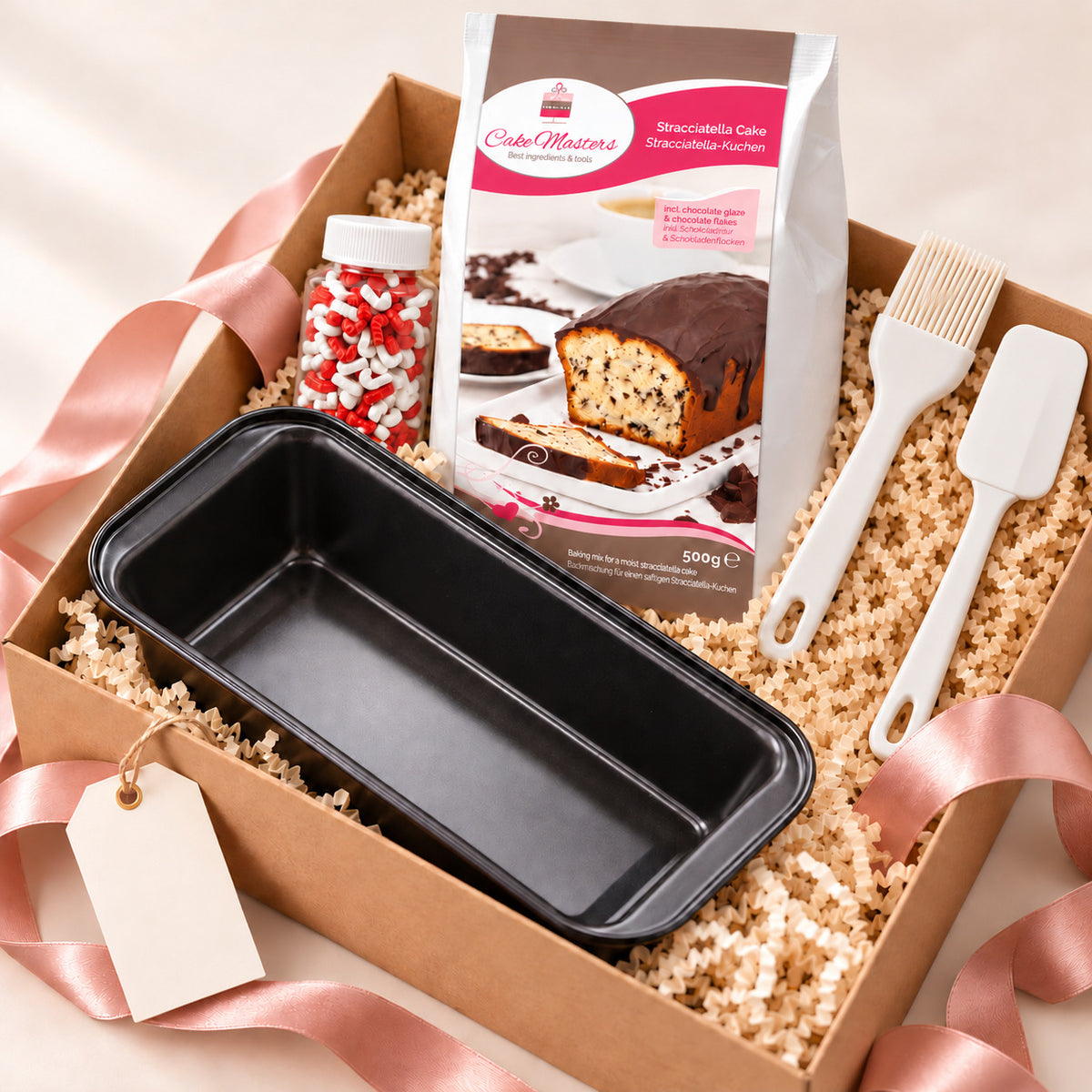 Stracciatella Kuchen Backset als Geschenkbox – Süße Weihnachtsüberraschung