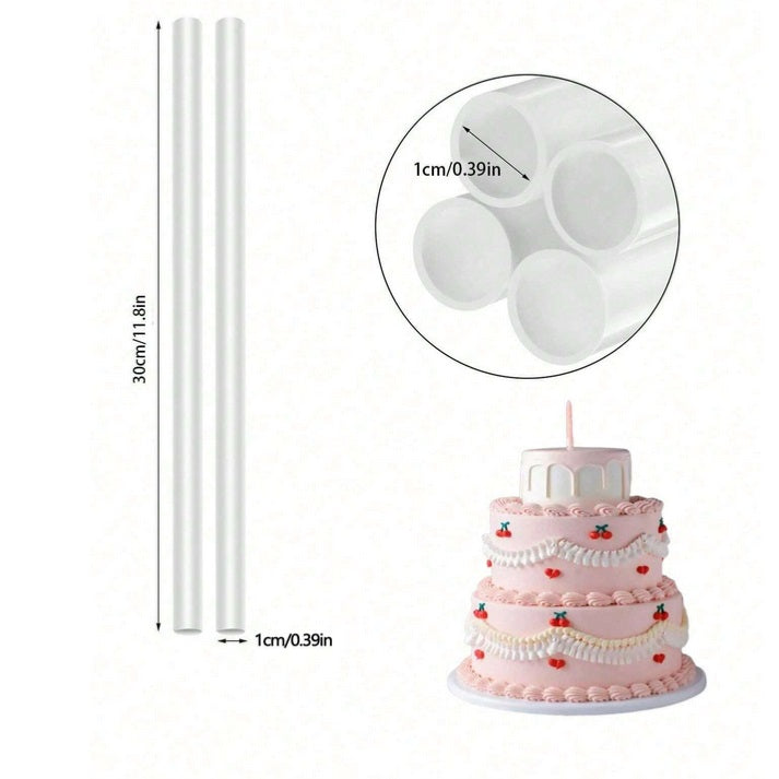 Tortenstützen Kunststoff 4 Stück je 30cm Durchmesser 1cm