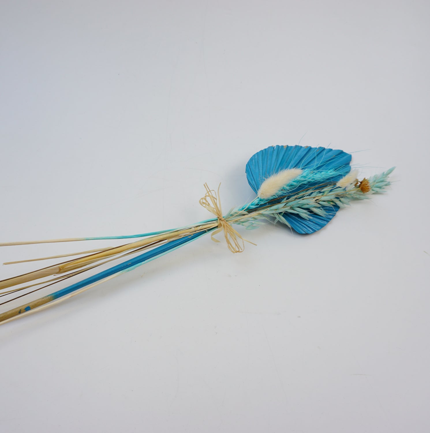 Trockenblume Palmblätter blau – cakeX