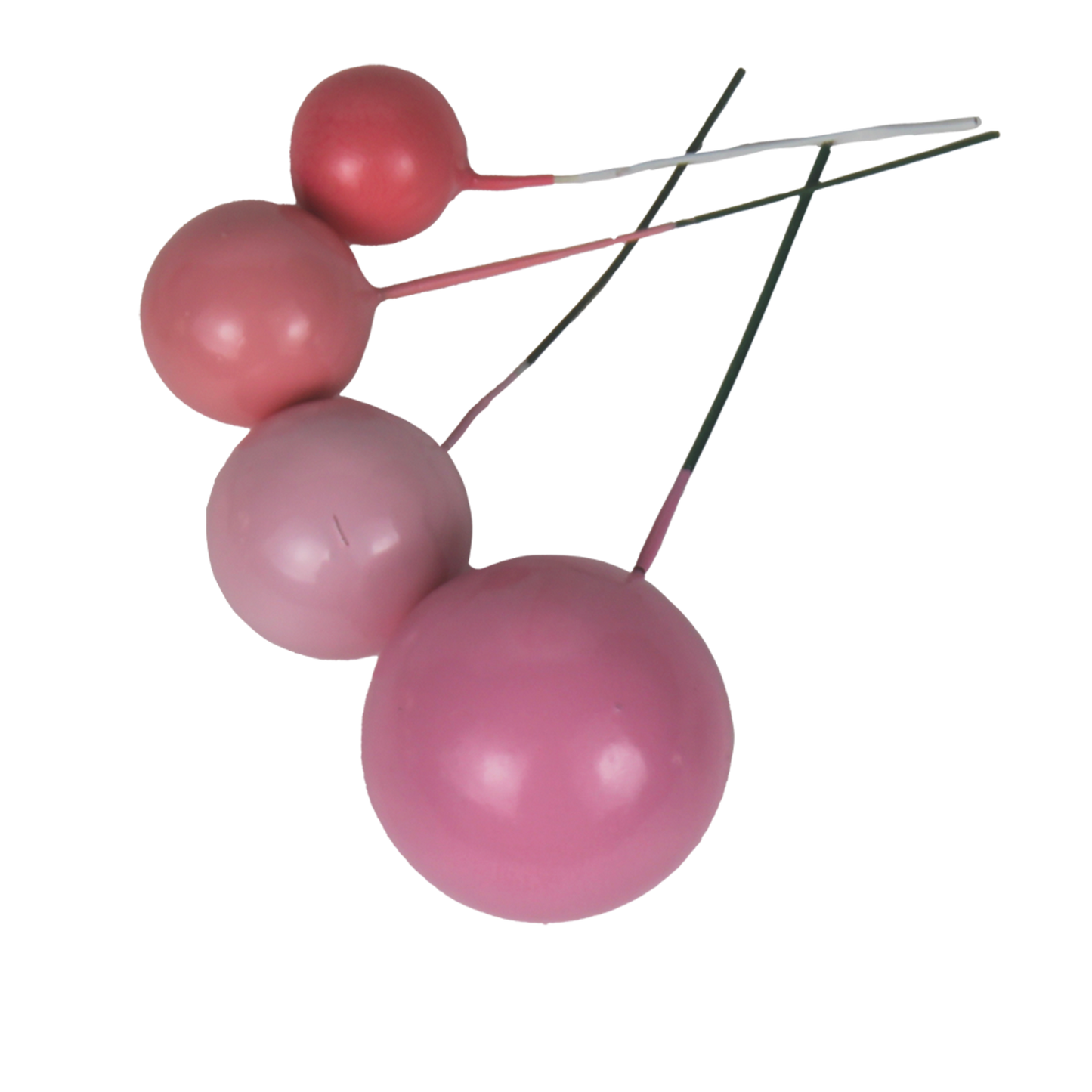 Deko Kugeln Set rosa / verschiedene Farben glänzend ( 20 Stück )