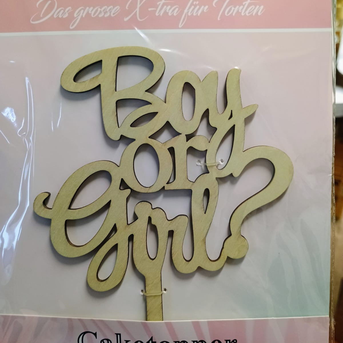 Boy or Girl Caketopper Holz
