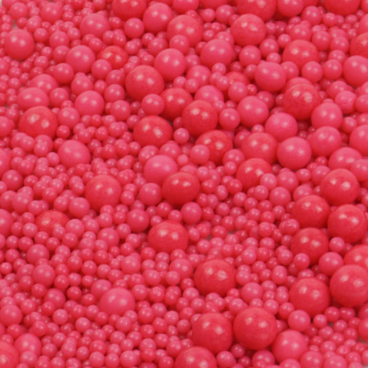 Zuckerperlen Himbeere Mix 3,4,5,7,10mm 100g /2