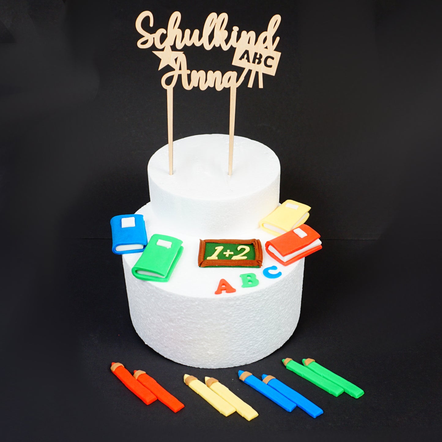 Einschulungsdeko Set 4 / Dekoration mit personalisiertem Caketopper