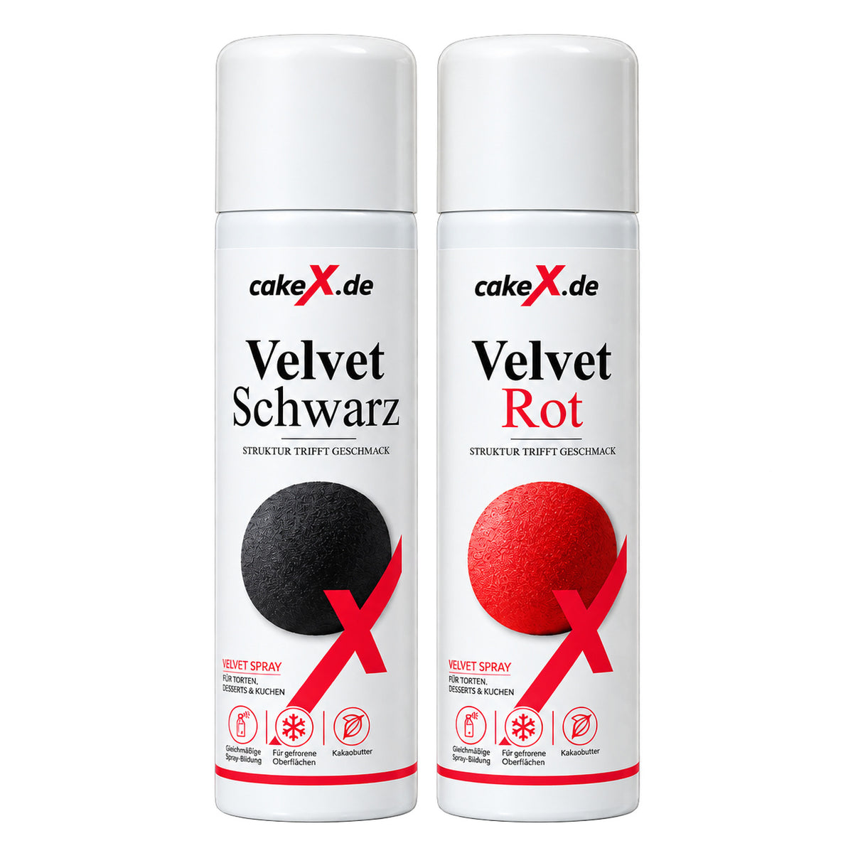 2 × 250ml Dosen – Velvet Spray Schwarz & Rot 500ml