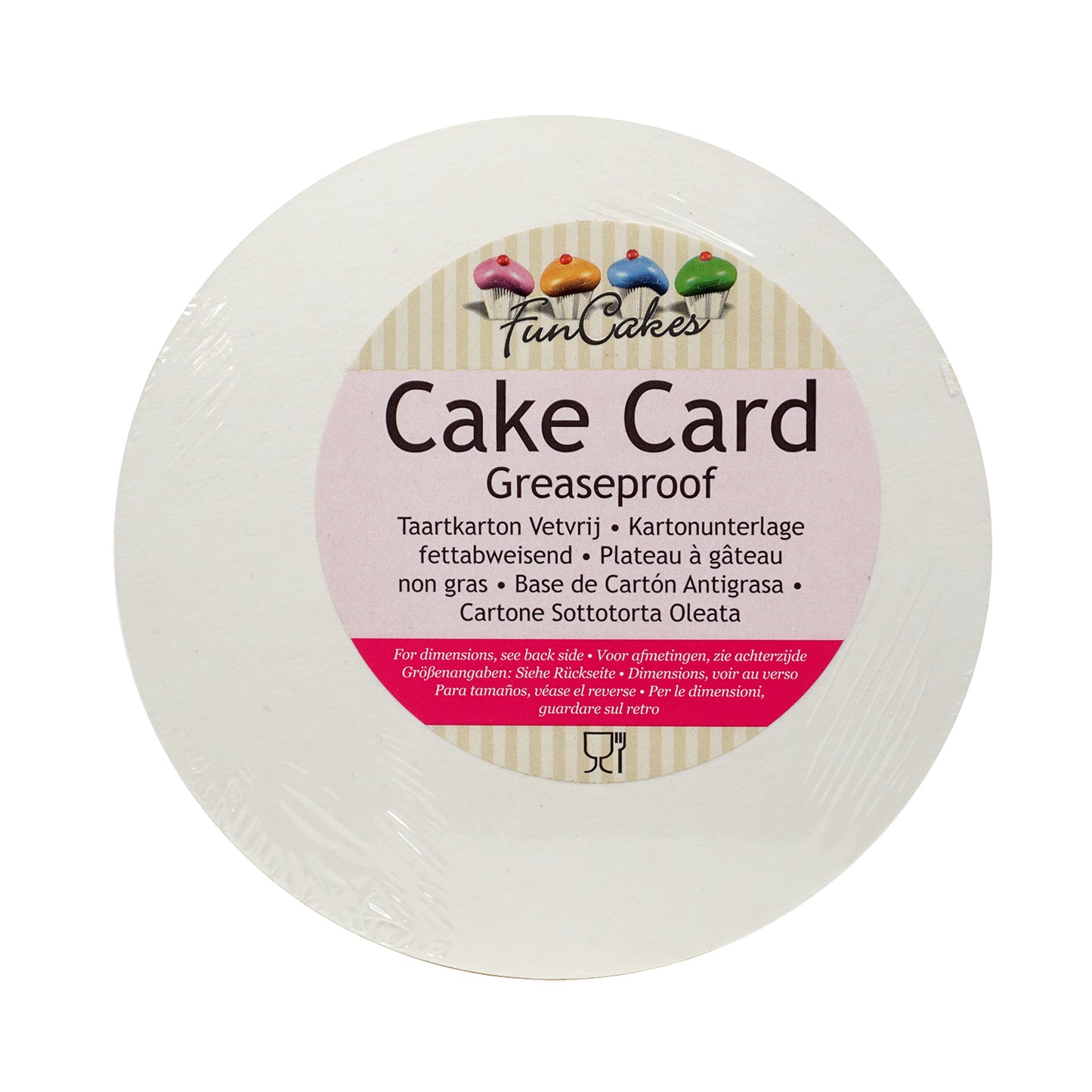 Cake Card Greaseproof 15cm (fettdicht)