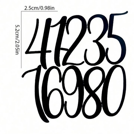 Zahlen 0-9 Acryl schwarz