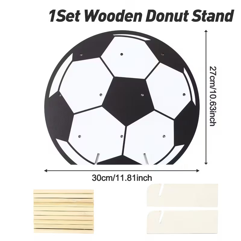 Donutständer Fußball Holz
