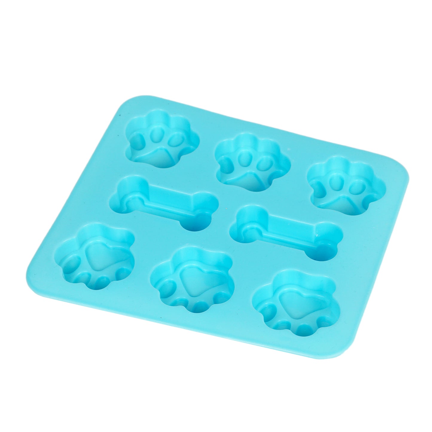 Mould Hundeknochen und Pfoten (blau)