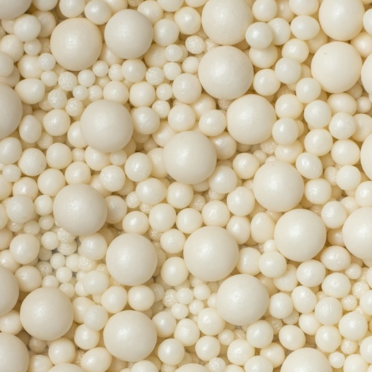 Zuckerperlen perlmutt Mix 3,4,5,7,10mm 100g