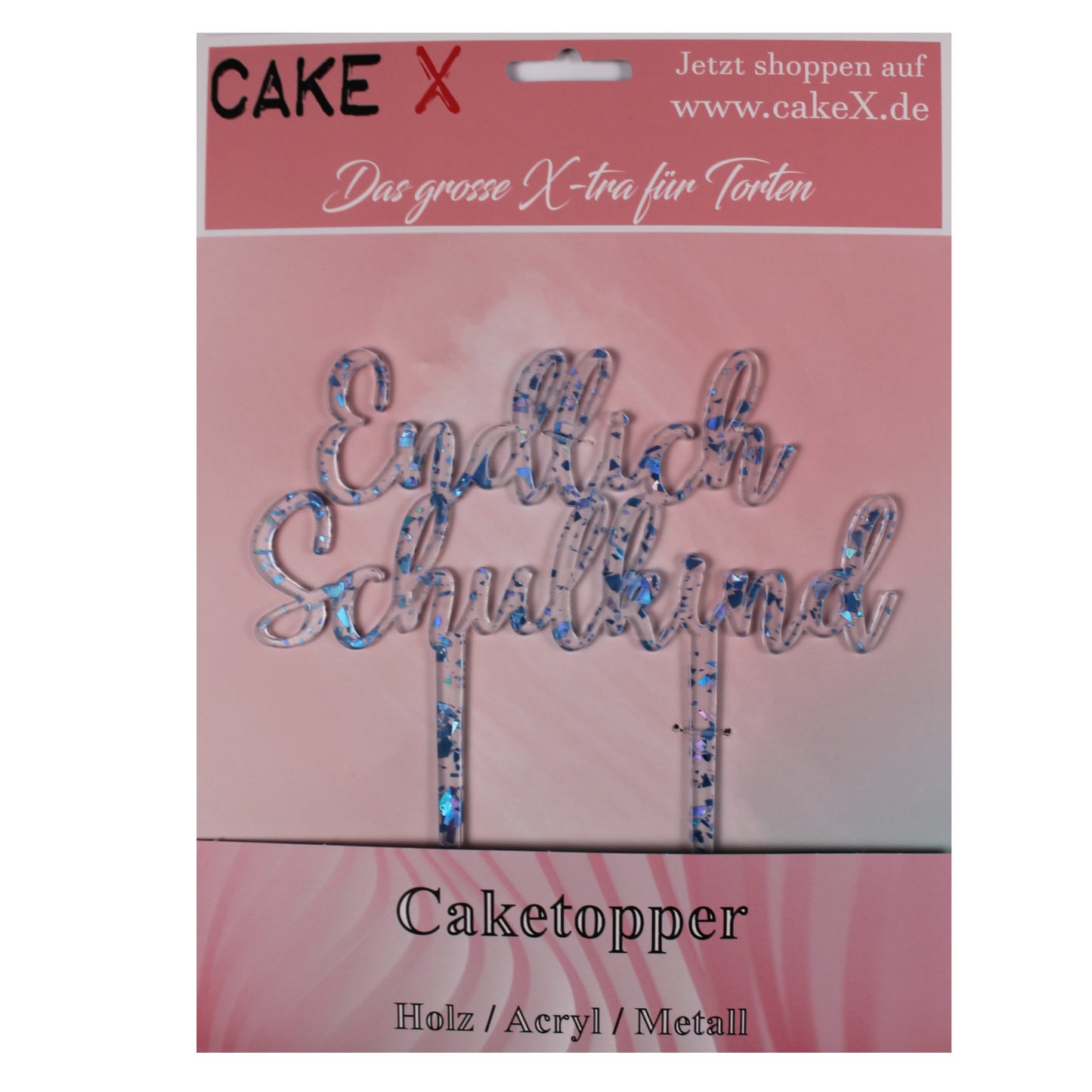 Endlich Schulkind blau gepunktet