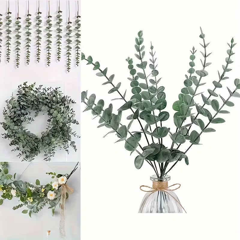 Eucalyptus Kunststoff grün 1 Zweig