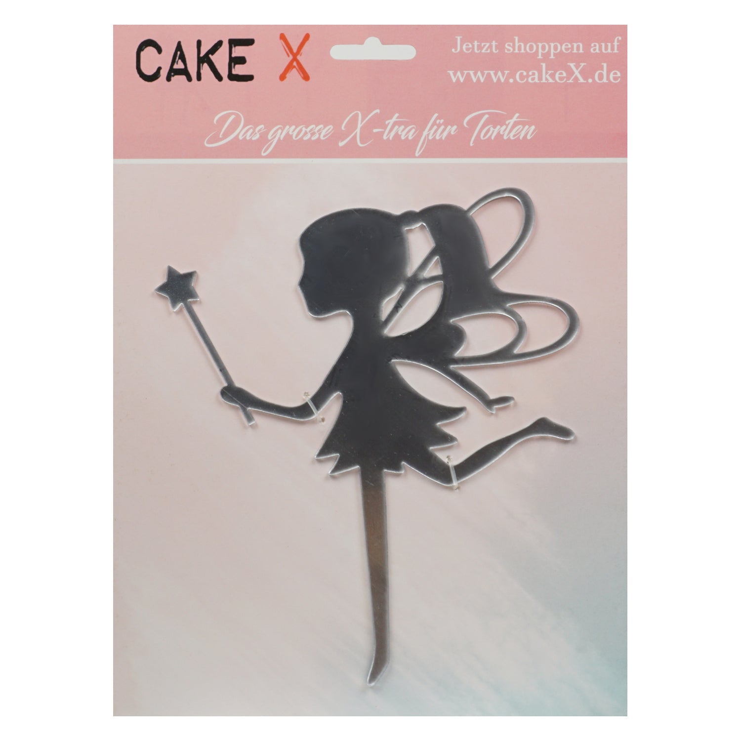 Fee Kuchenstecker in groß silber – cakeX