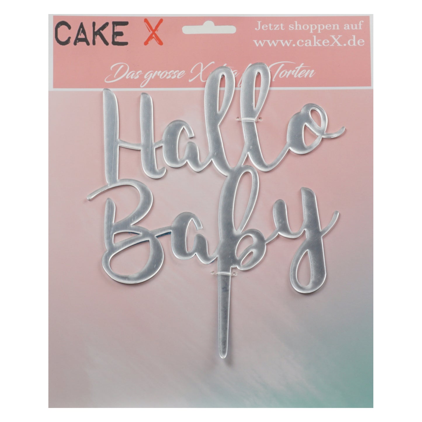 Hallo Baby Caketopper Kuchenstecker Acryl