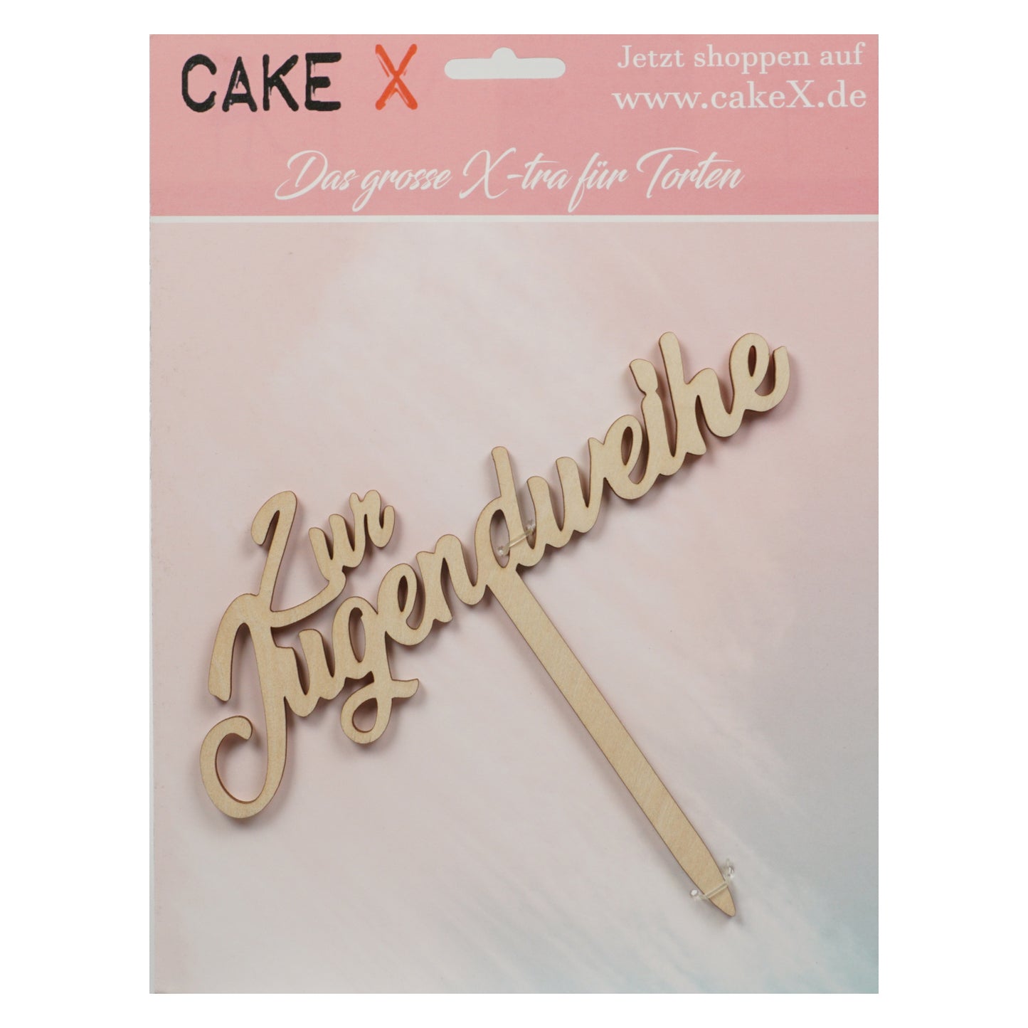 Zur Jugendweihe Holz Caketopper