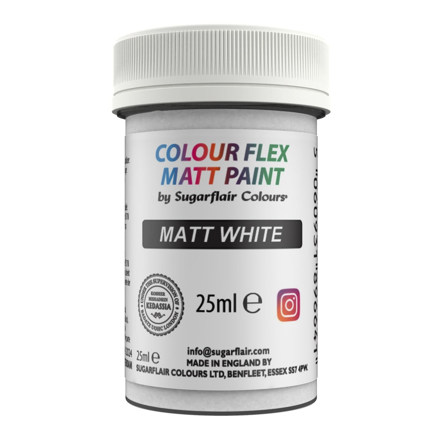 Sugarflair Essbare Farbe Matt Weiß 25 ml