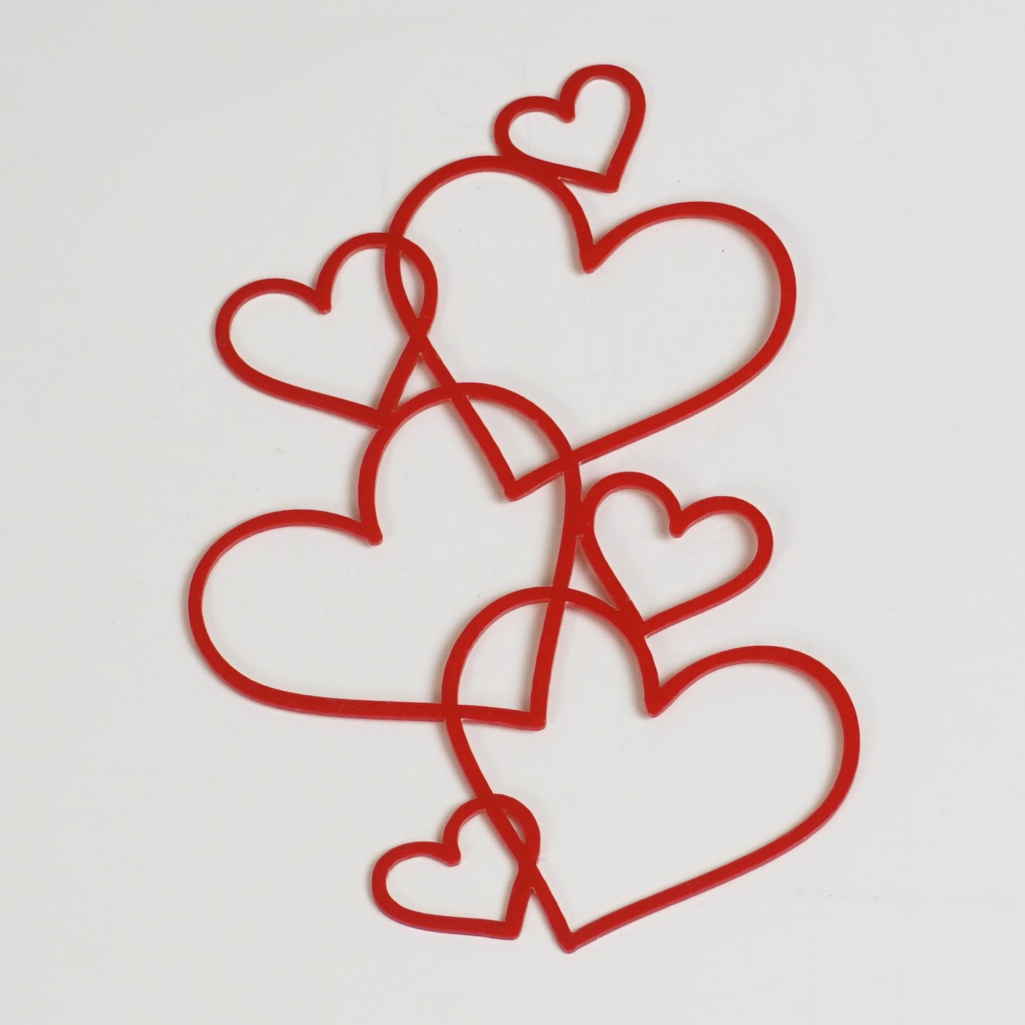 Seitencaketopper Herzen rot