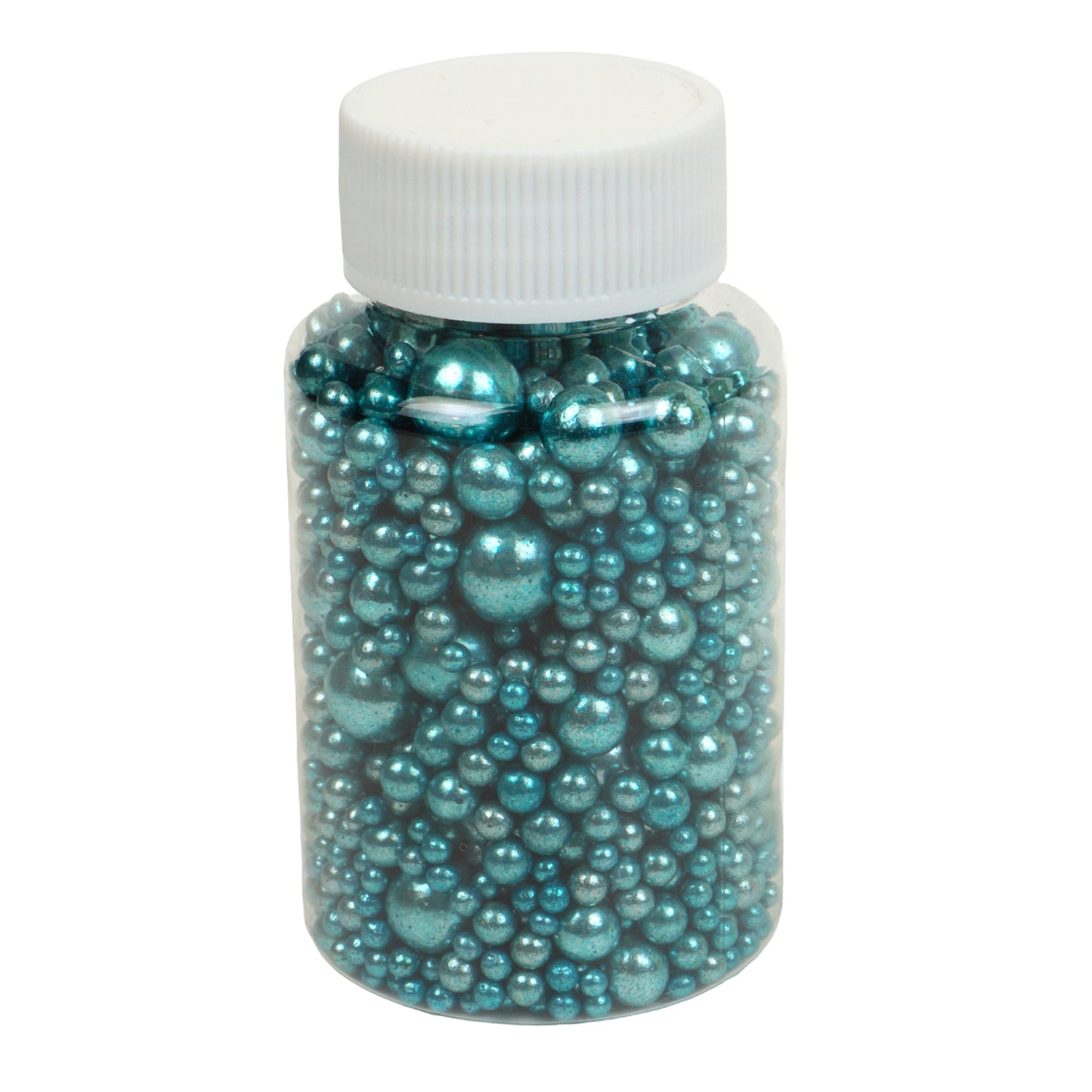 Zuckerperlen, metallic blau, 3,4,5,7,10mm 100g