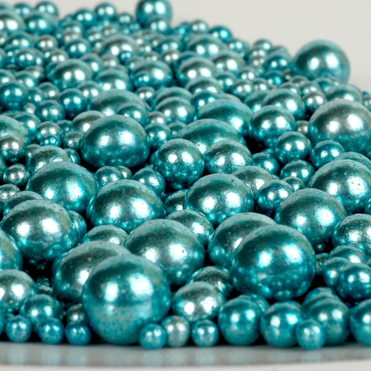Zuckerperlen, metallic blau, 3,4,5,7,10mm 100g