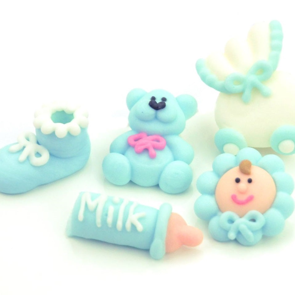 Taufenset blau Zucker 5er Set