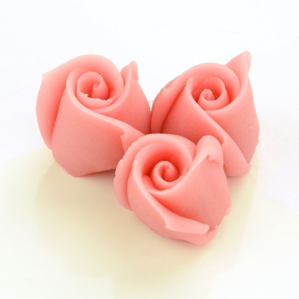 Marzipan-Rosen klein rosa 4 Stück