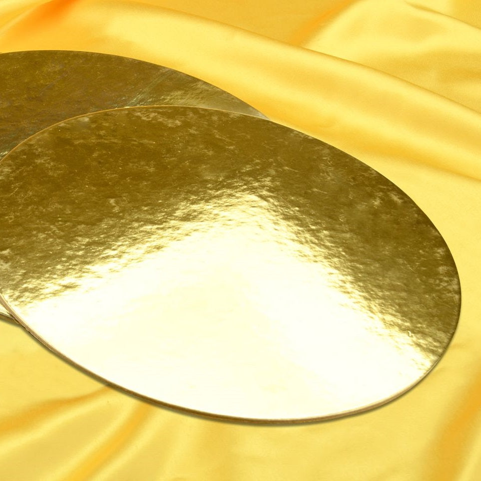 Cakecard Gold 35cm 2,5mm Stärke 2er Set - offener Rand