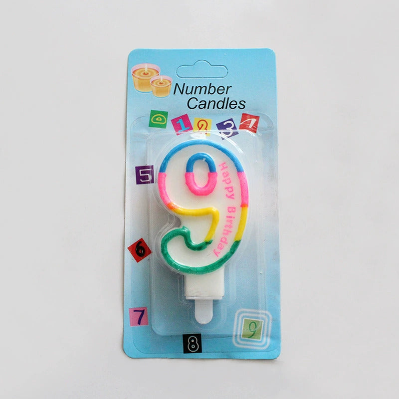 Regenbogen Kerzen 0-9 zur Auswahl
