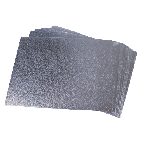 Cakecard 40x30cm 4mm Stärke silber (Rand umgelegt)