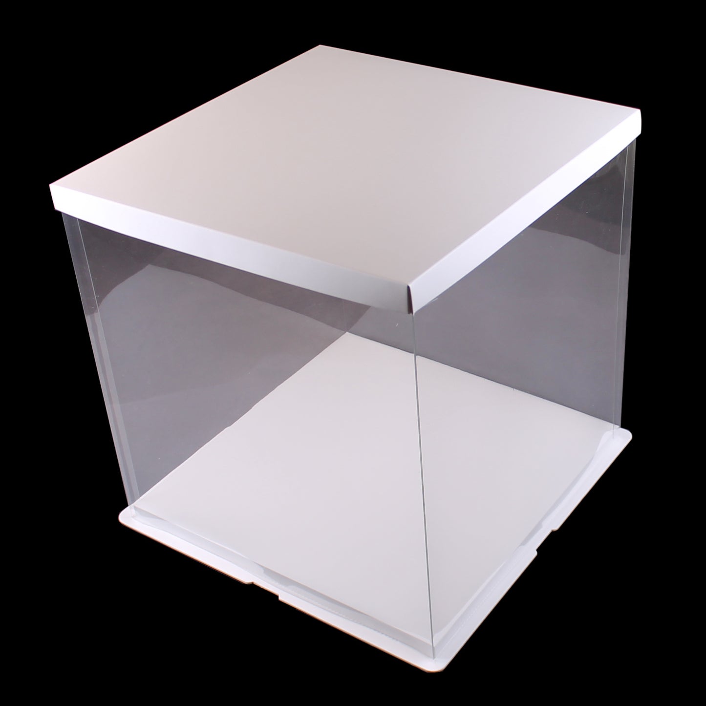 Tortenbox 30cm x 30cm x 25cm transparent eckig