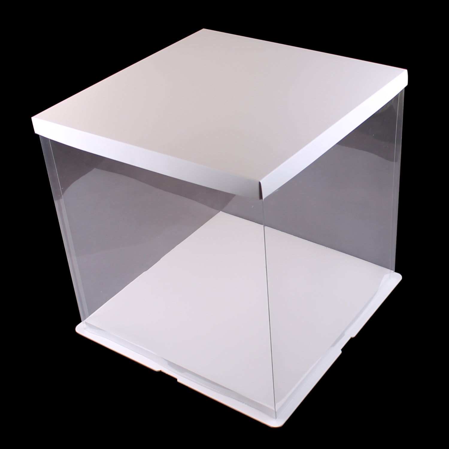 Tortenbox 38cm x 38cm x 38cm transparent eckig – cakeX