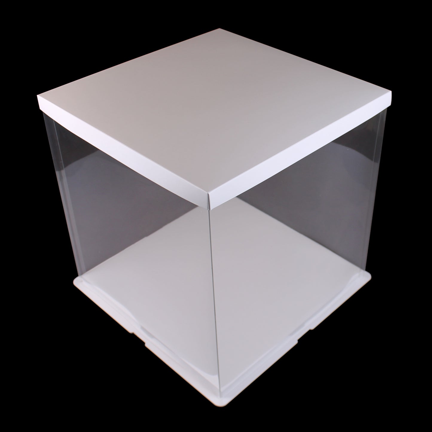 Tortenbox 30cm x 30cm x 25cm transparent eckig