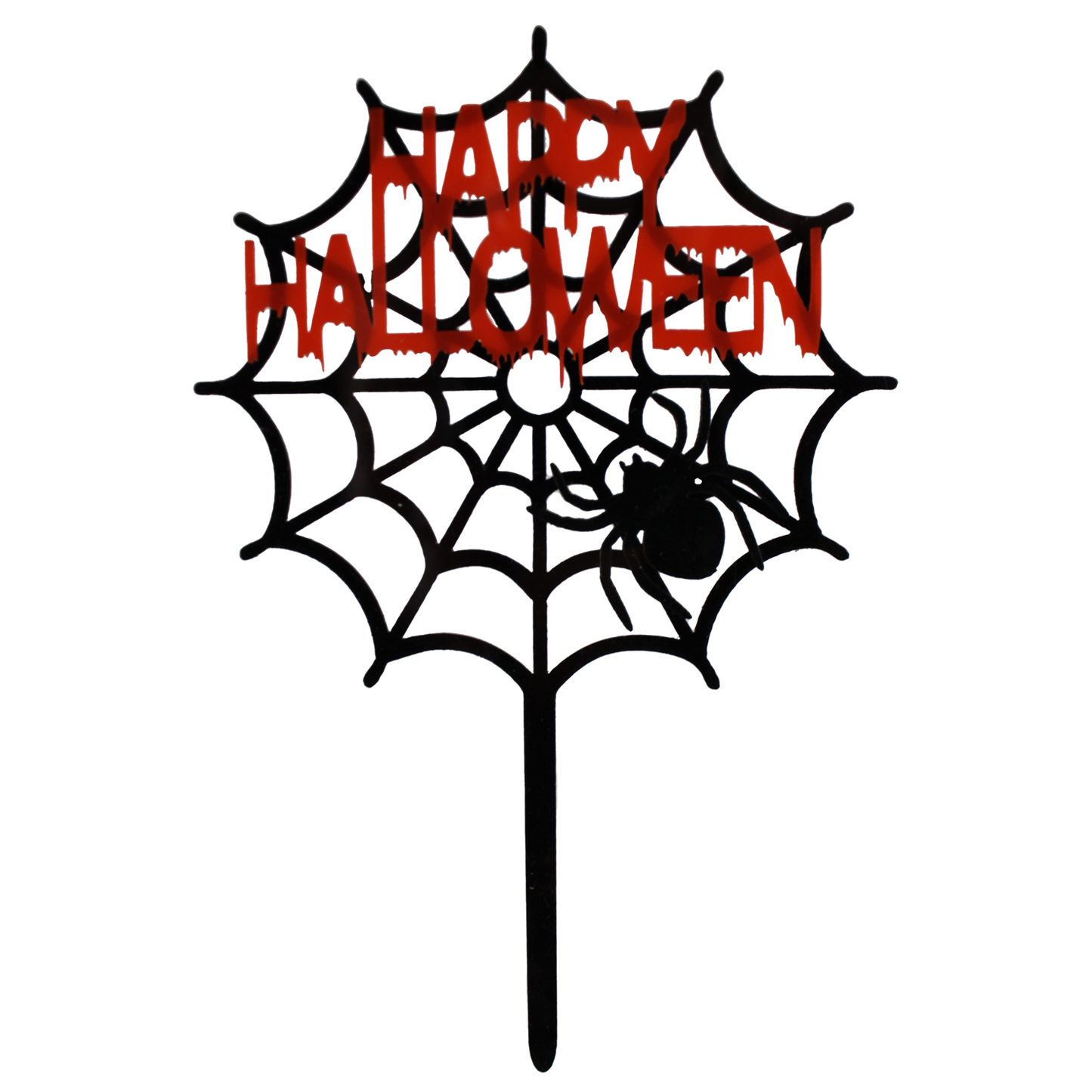 Halloween Spinnennetz mit Spinne Caketopper Kuchenstecker