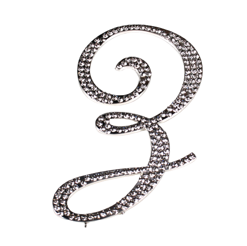 Strass Buchstabe Z groß silber
