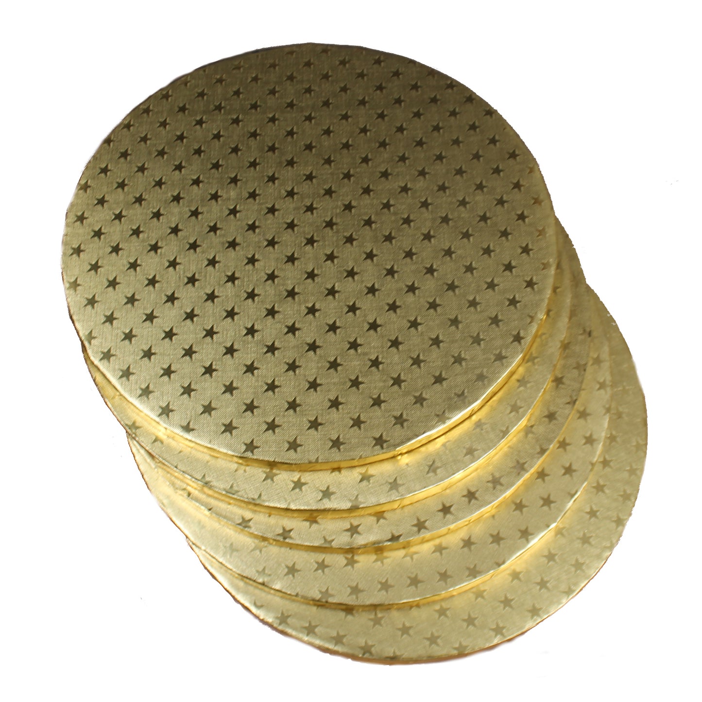 5er Cakeboards 30cm 12mm gold Sternen