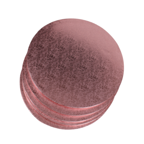 5x Cakeboard 30cm 12mm rose gold roses