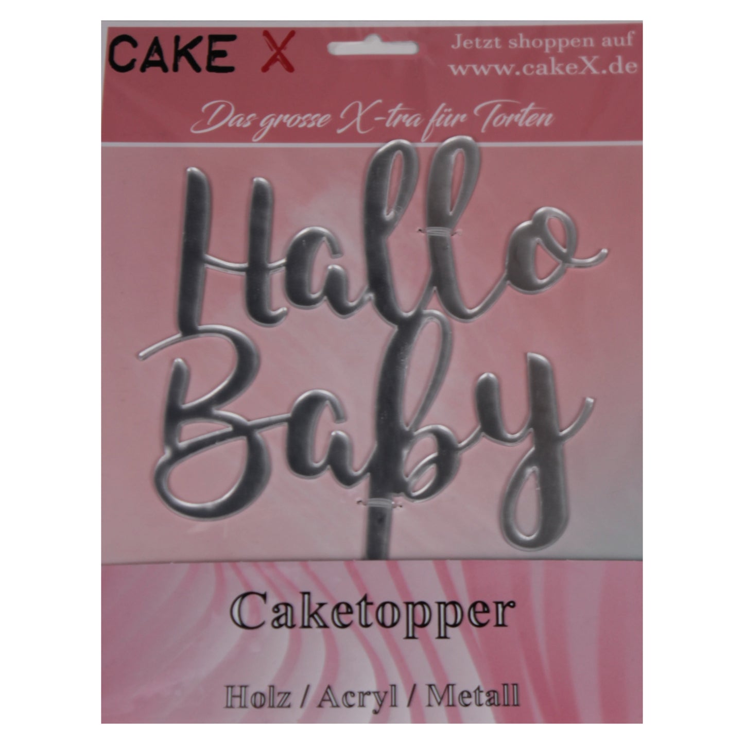 Hallo Baby Caketopper Kuchenstecker Acryl