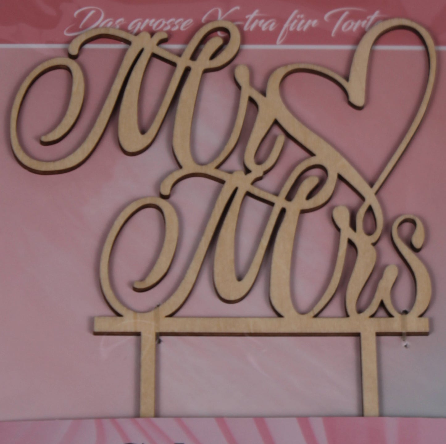 Mr & Mrs mit Herz Holz