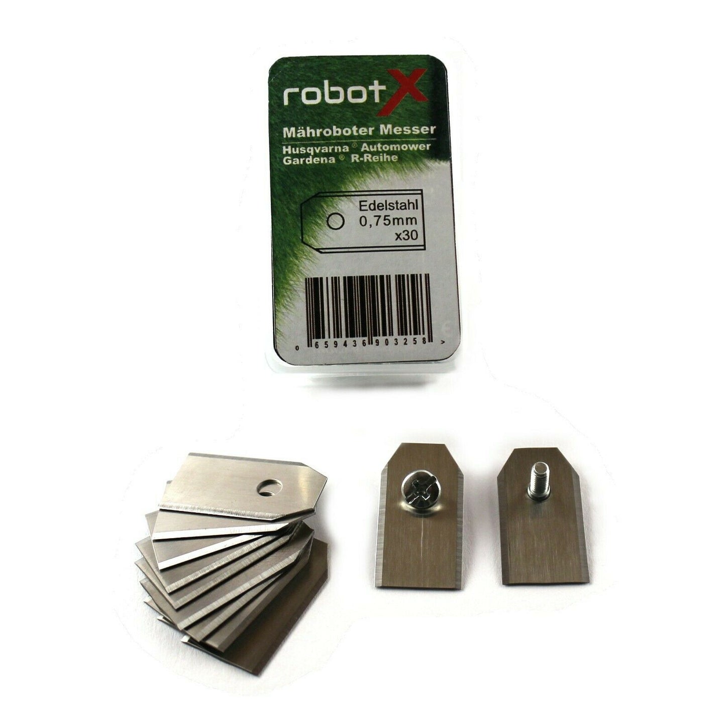 30 x GARDENA Mähroboter Messer Edelstahl