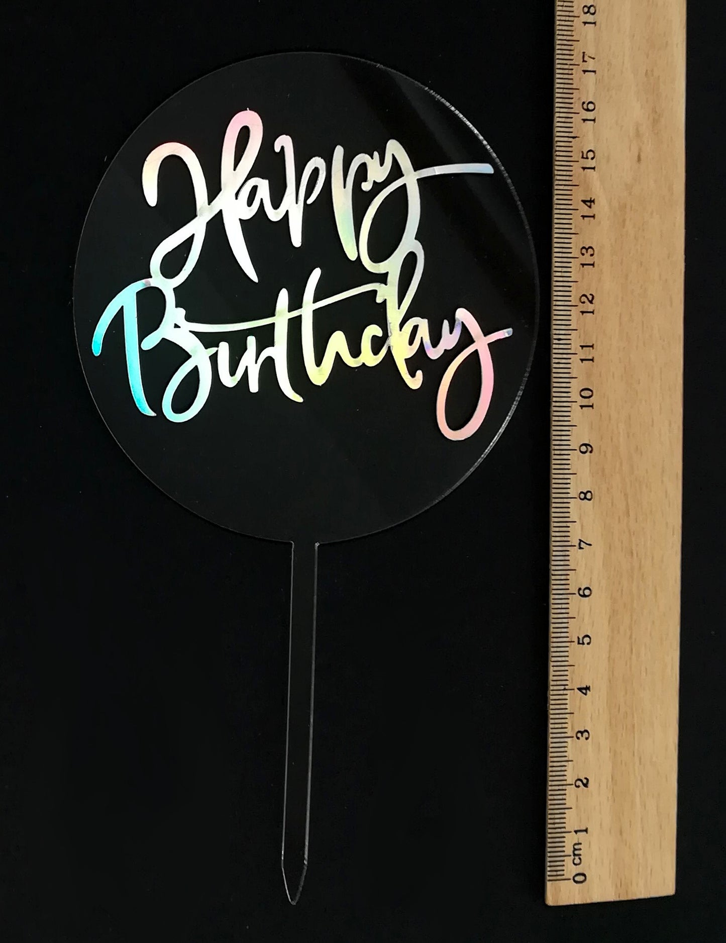 Happy Birthday Regenbogen / Kuchenstecker